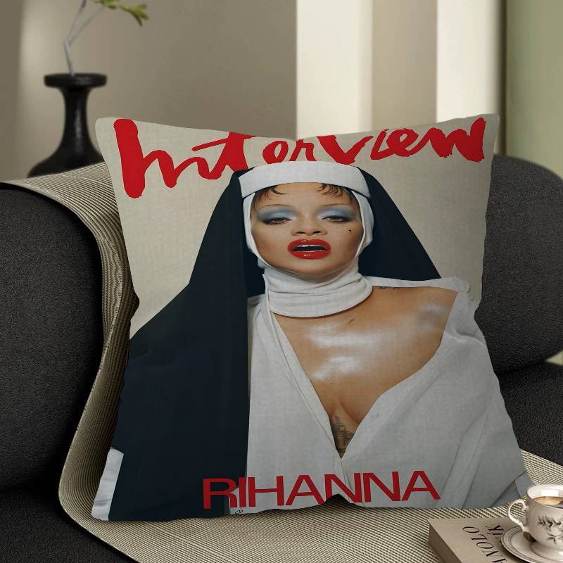 Famous Singer R-RIHANNAs Pillowcase Toon Gift Cushion Cover Bedroom Home Sofa Chair Seat Decor Pillow Case