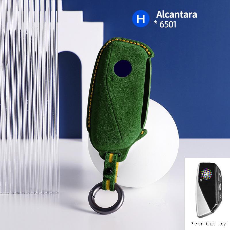 Car Key Shell Housing Suede for BMW I7 X7 735i 740i G07 LCI IX I20 X1 U11 7 Series G70 G09 XM U06 G81 Key Case Bag Accessories