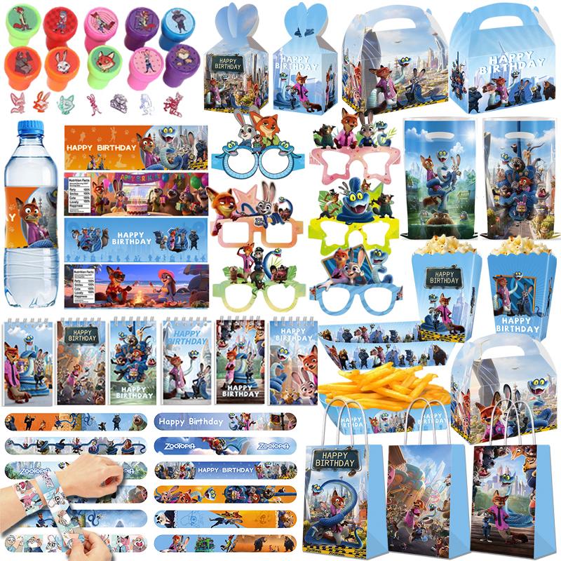 Zootopia 2 Sacchetto Regalo Decorazione Festa di Compleanno Zootropolis Judy Bottino Sacchetto Sorpresa Sacchetto Caramelle Cibo Imballaggio Sacchetto Bomboniere Festa