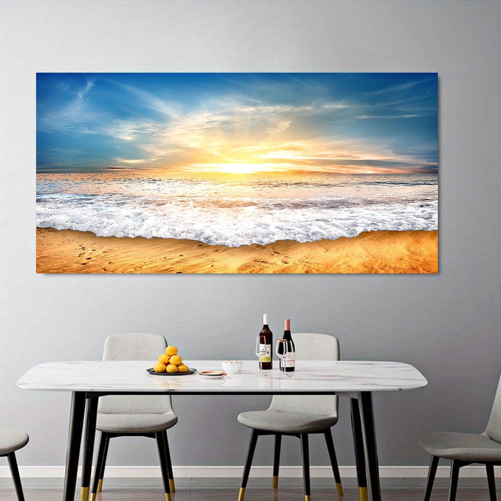 Landscape Beach Sunset Canvas Painting Nature Ocean Cloud Posters and Prints Wall Art Pictures Living Room Home Decor No Frame