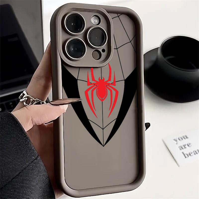 Spiderman LOGO Phone Case For iPhone 17E 11 12 13 14 15 16 17 Pro Max Fundas iPhone For 17 Air Plus 16e 13 Silicone Back Cover