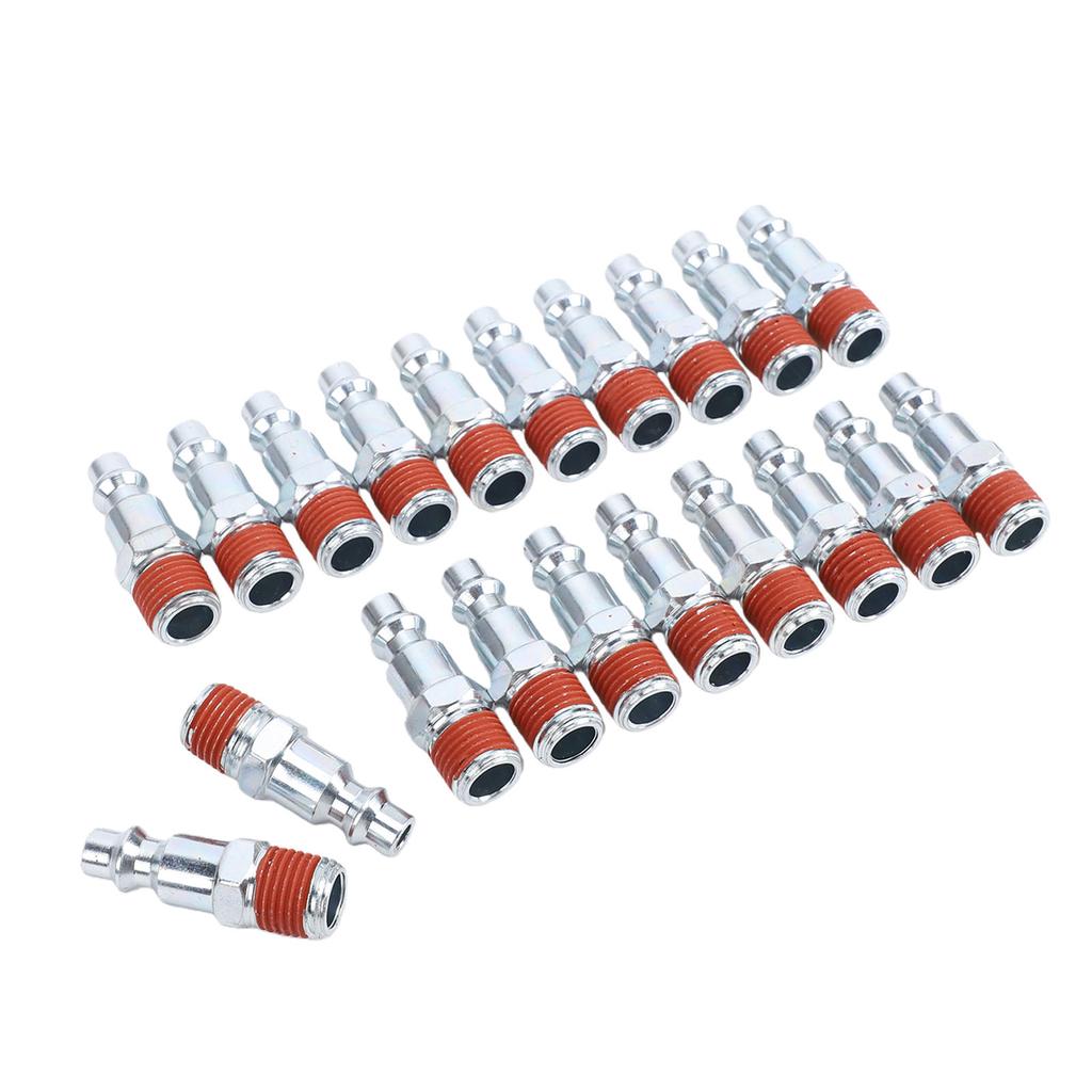 20PCS Industrial Air Plugs 1 4 Inch NPT Male Thread Quick Connect Adapters for Air Compressors Pneumatic Tools