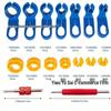16-Piece Car A/C and Fuel Line Quick Connector Removal Tool Set