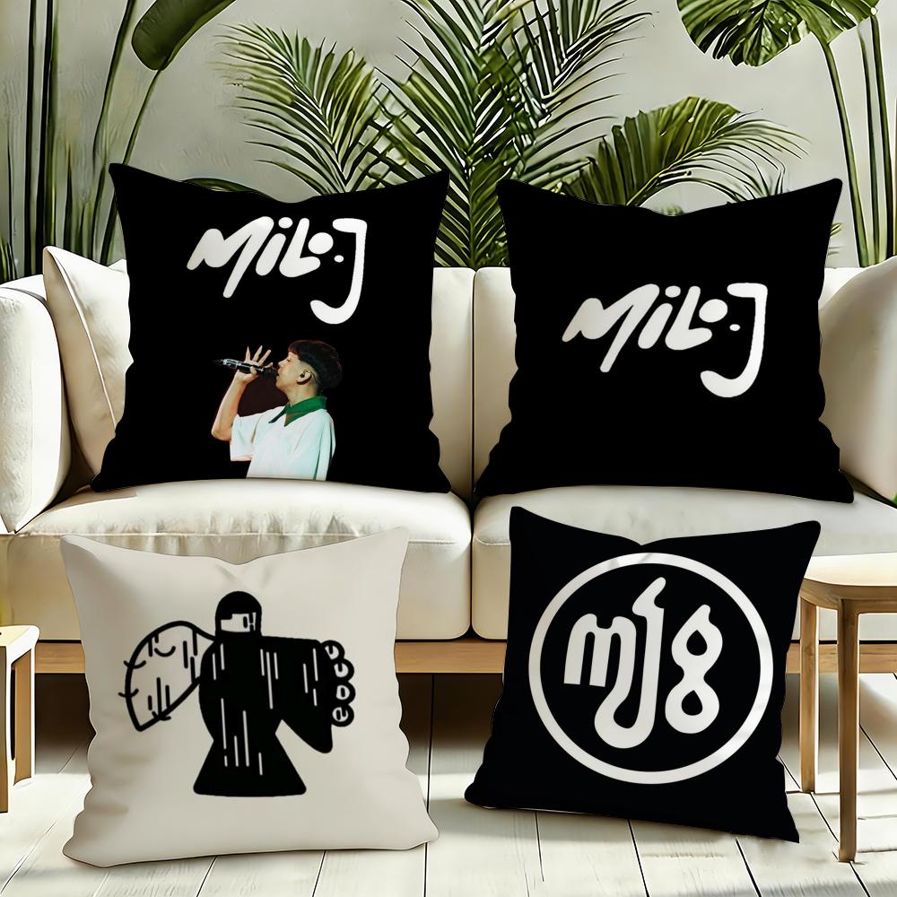Argentinian MMilo j Rapper Cushion Cover Silky Short Plush Invisible Zipper Dustproof Sofa Pillow Case for Home Decor