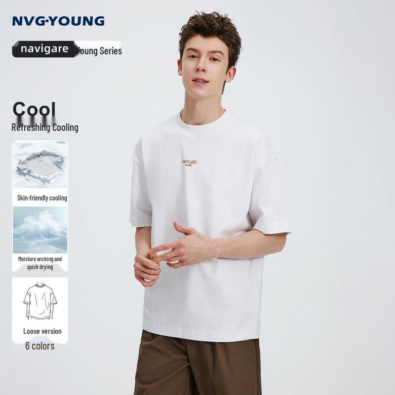 NVG·YOUNG Men's Cooling Round Neck Short Sleeve Tee
