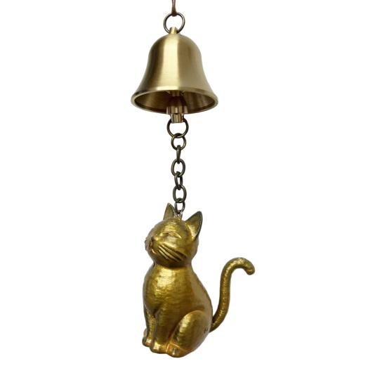 Cat Wind Chime Outdoor Kitten Design Wind Chime Garden Metal Cat Statue Hanging Memorial Ornament for Porch Decoration Cat Lovers Gift