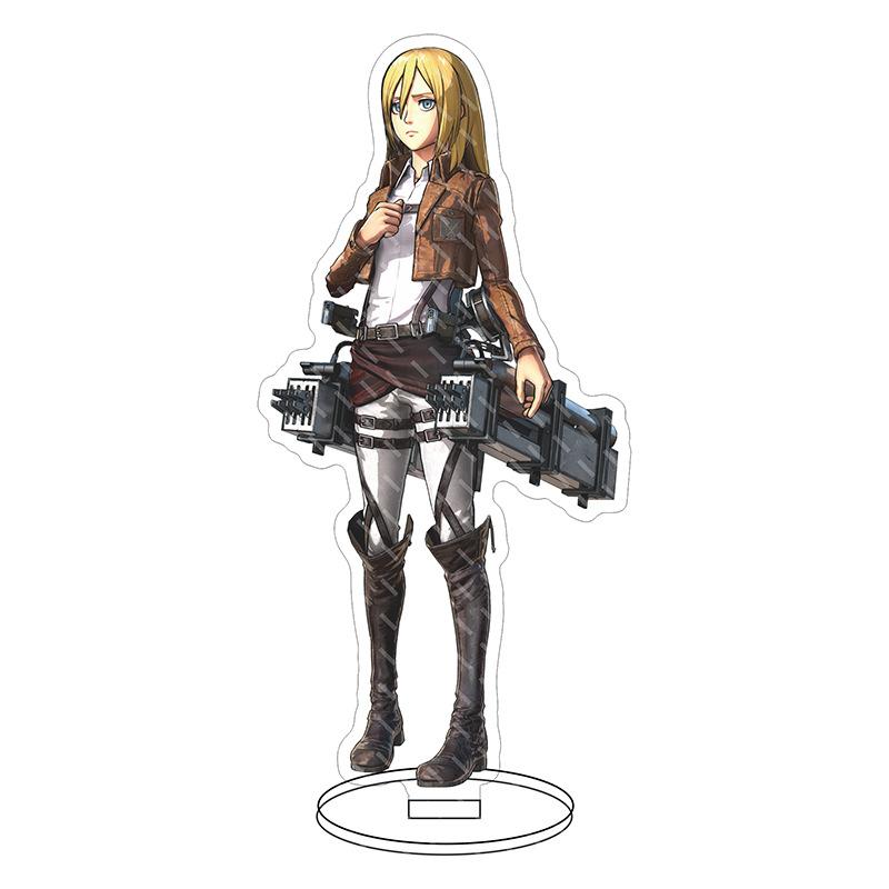 Anime Attack On Titan Acrylic Double-Sided Stands Model Figure Eren Jaeger Ackerman Hange Zoe Tabletop Decorations Standing