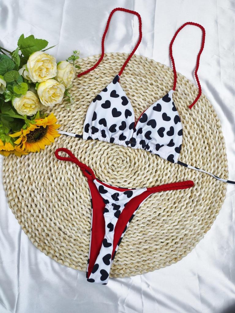 Wishbiki Europäischer & Amerikanischer Push-Up Geflochtener Bikini - Sexy Geteilter Strand-Badeanzug aus Brasilien