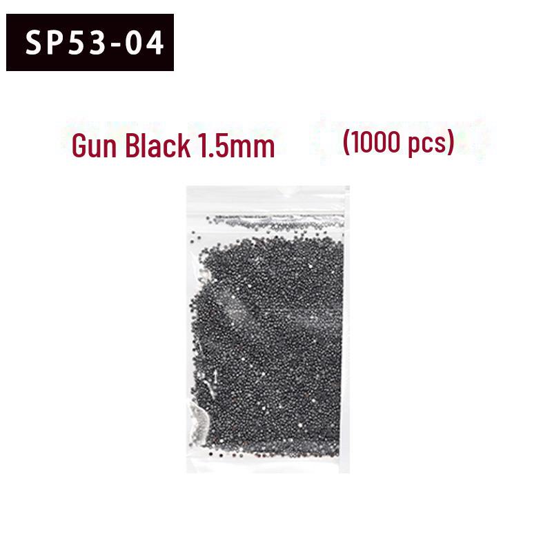 1000-Pack Gold & Silver Flat-Bottomed Steel Beads: Japanese Mini DIY Nail Art Rivets