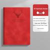 Custom Logo A5 Soft Leather Notebook with Deer Head for Business Meetings