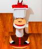 3pcs Santa Claus Toilet Cover With Foot Pad And Water Tank Cover+Tissue Cover Toilet Decoration Set Bathroom Decoration