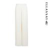 ELLASSAY Women's Micro-Pleated High-Waist Straight-Leg Casual Pants