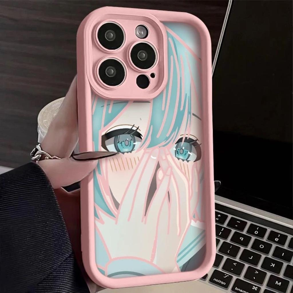 Anime Hatsune Shy Girl Applicable iPhone16Pro Mobile Phone Case 12promax Anti-drop 14 Niche XR Soft 7