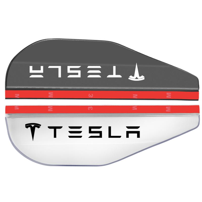 2Pcs Car Rear View Side Mirror Rain Board Sun Visor Eyebrow Guard For Tesla Model 3 S X Y Style Roadster Invader Coil Mod WYE K80