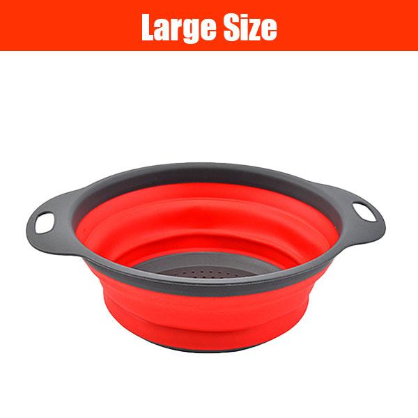 Extendable Kitchen Colander Strainer with Long Handle Collapsible Colander Strainer Vegetable Fruit Flexible Pasta Strainer