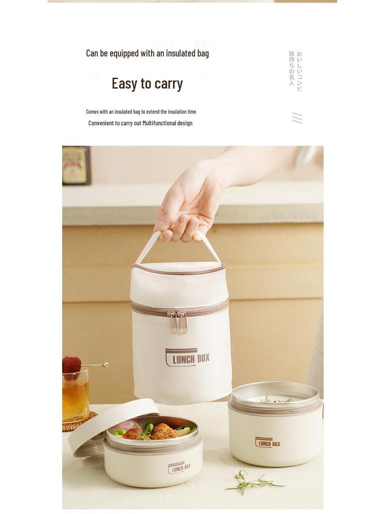 Stainless Steel Insulated Lunch Bento Box with Lid for Students and Office Workers