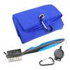 Golf Towel And Double Sided Cleaning Brush Set Golf Club Scrubber Microfiber Towel For Efficient Club Maintenance