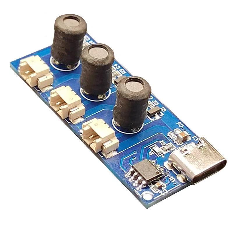 1*Circuit Board DC 5V Single Module Three Spray Electrified Direct Spray No Switch Ultrasonic Atomizer Humidifier Module Type C