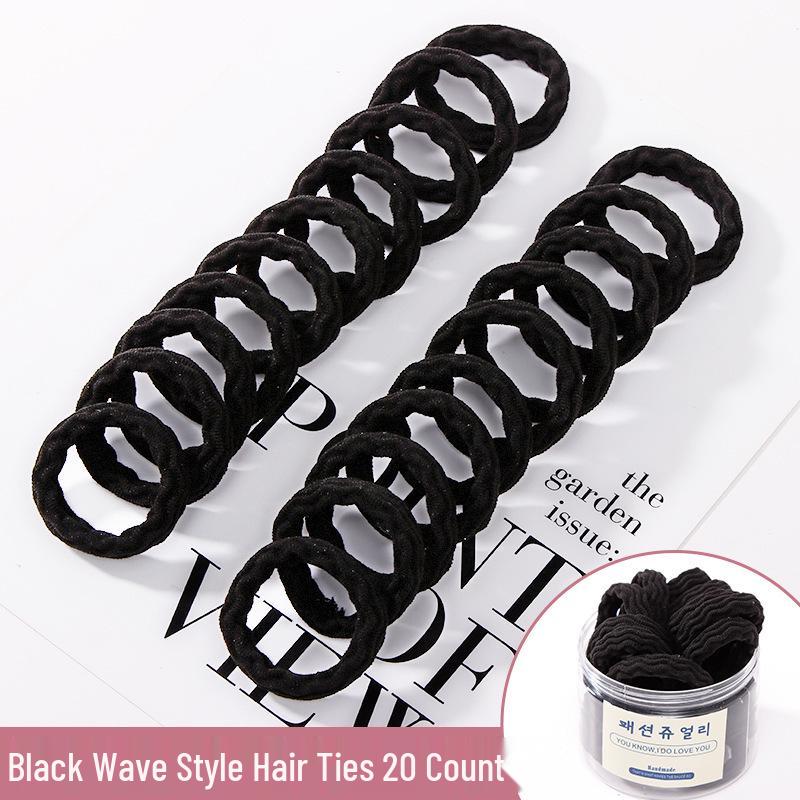 Korean Thickened Seamless Hair Ties: High Elasticity Hair Ropes & Rubber Bands for Women