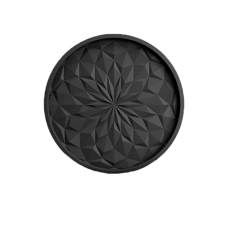 Silicone Coaster Set of 6 with Non-Slip Diamond Design for Red Wine Glasses, Includes Base.