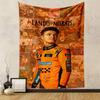 F1 Racing Driver Orange Jersey Collage Patterned Tapestry for Bedroom and Living Room Home Decor Sofas.