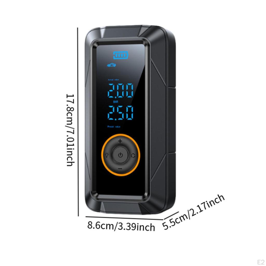 Tire Inflator Portable Air Compressor with Digital Pressure Gauge for Motorcycle