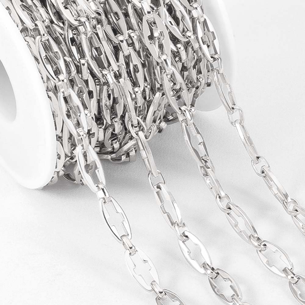 1Meter Multi Styles Stainless Steel Gold Color Silver Color Link Chain Bulk Chains DIY Necklace Jewelry Making Wholesale No Fade