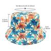 Cappello a Secchiello alla Moda con Stampa di Palme Cappelli da Pescatore per le Vacanze Cappello Panama Double Face Unisex da Esterno per la Spiaggia Nuovo