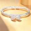 Pure Silver9999Lotus bracelet for women, adjustable open design, solid sterling silver bangle, gift for girlfriend, exquisite Chinese style