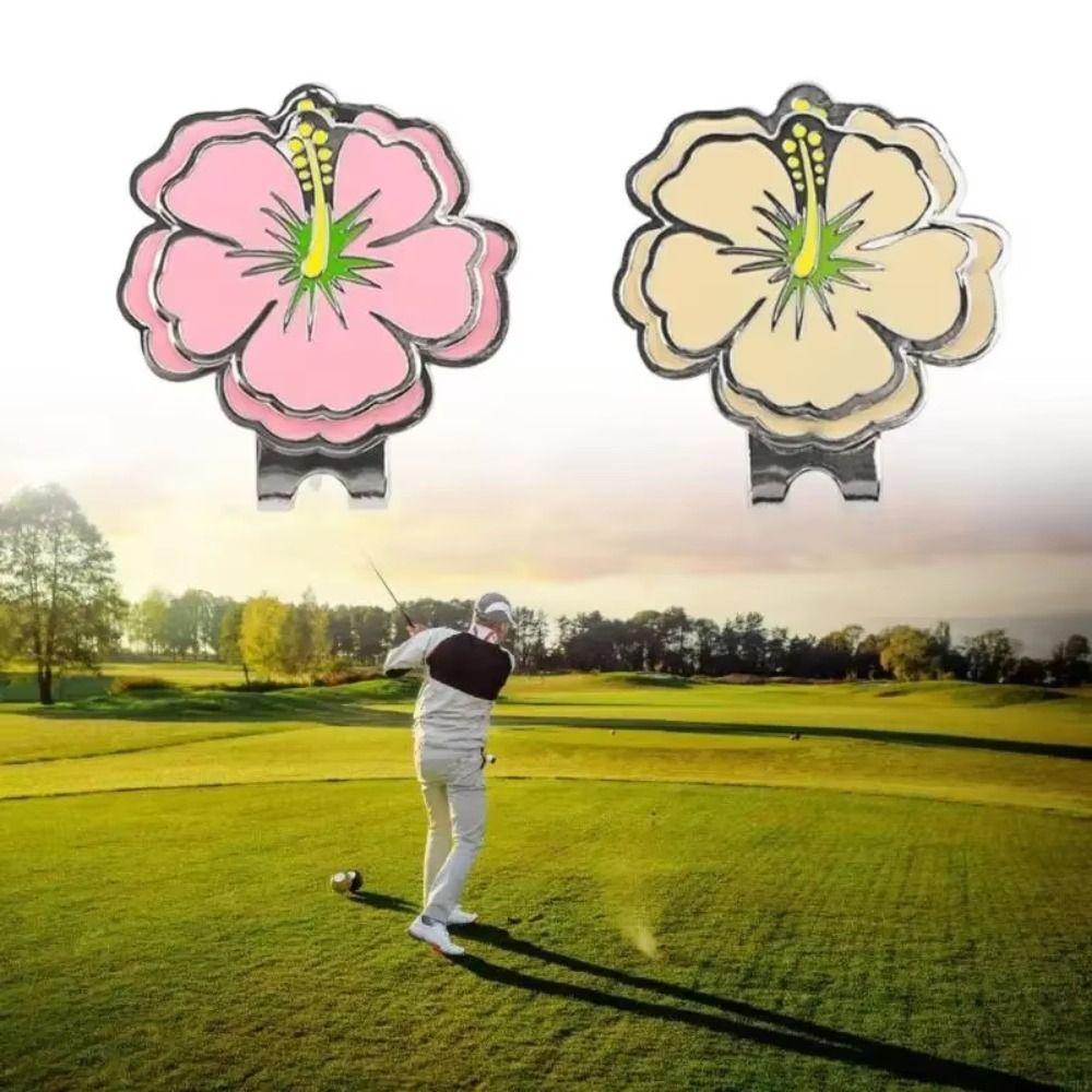 Magnetic Golf Ball Mark Flower Shaped Golf Hat Marker Outdoor Sports Golf Cap Clip Golf Lovers