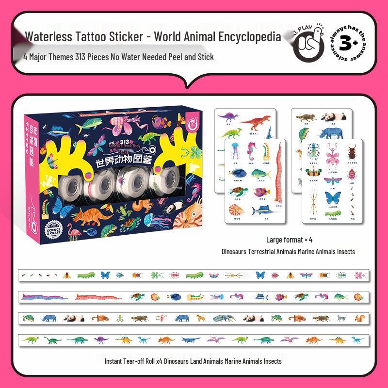 Keda Duck Tattoo Stickers: Cartoon Animal Nail Art for Kids