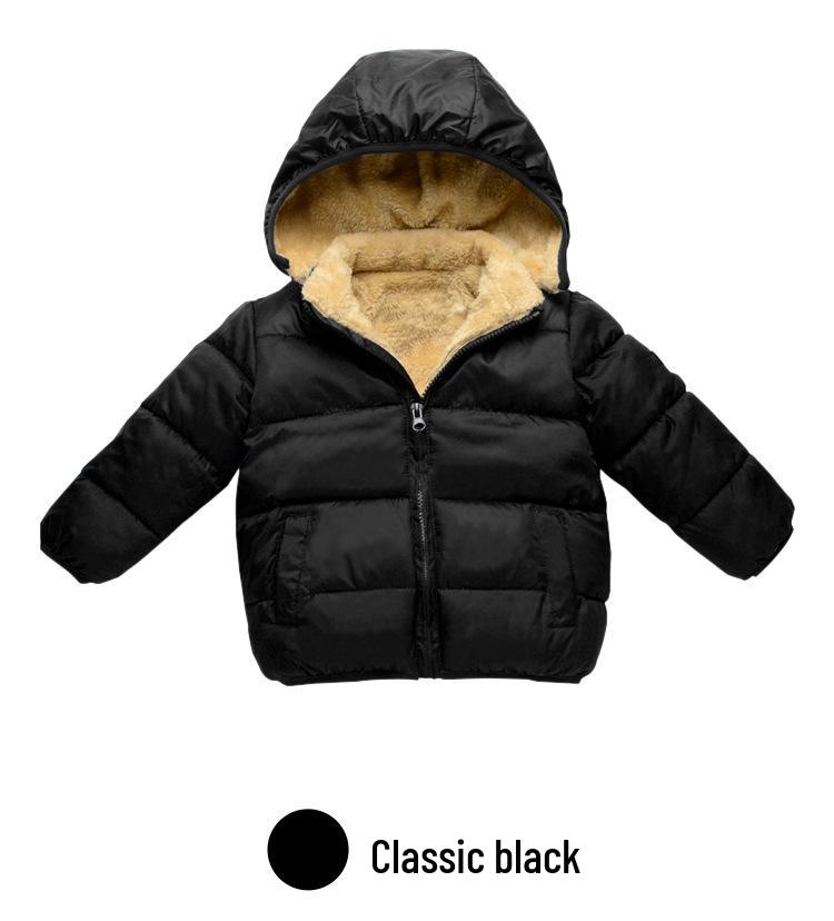 Îmbrăcăminte exterioară de iarnă pentru copii: Jachete din lână de miel căptușite cu bumbac și paltoane din puf pentru băieți și fete, jachete groase pentru bebeluși