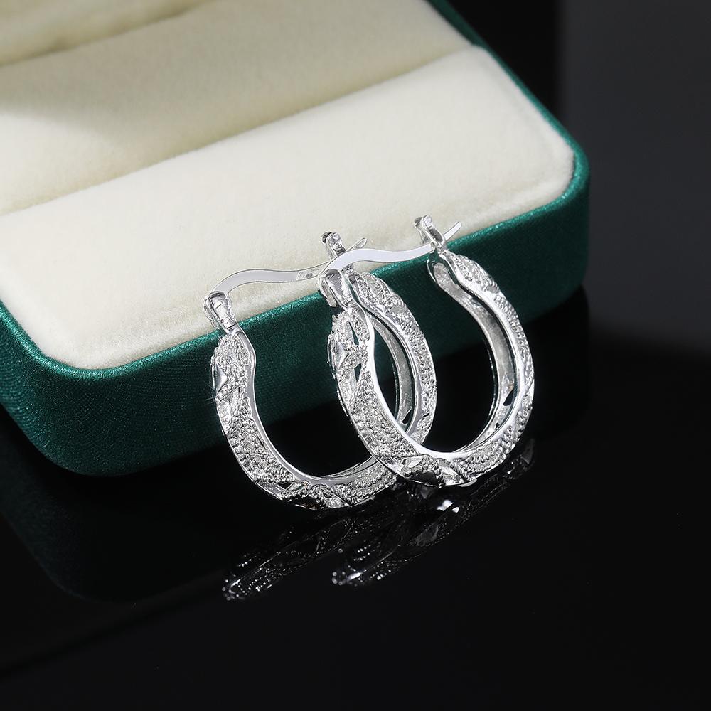 BELLA BOX Handmade Engrave Pattern Hoop Earrings Women Bohemia Style Beach Accessories Stylish Versatile Simple Female Boho Jewelry