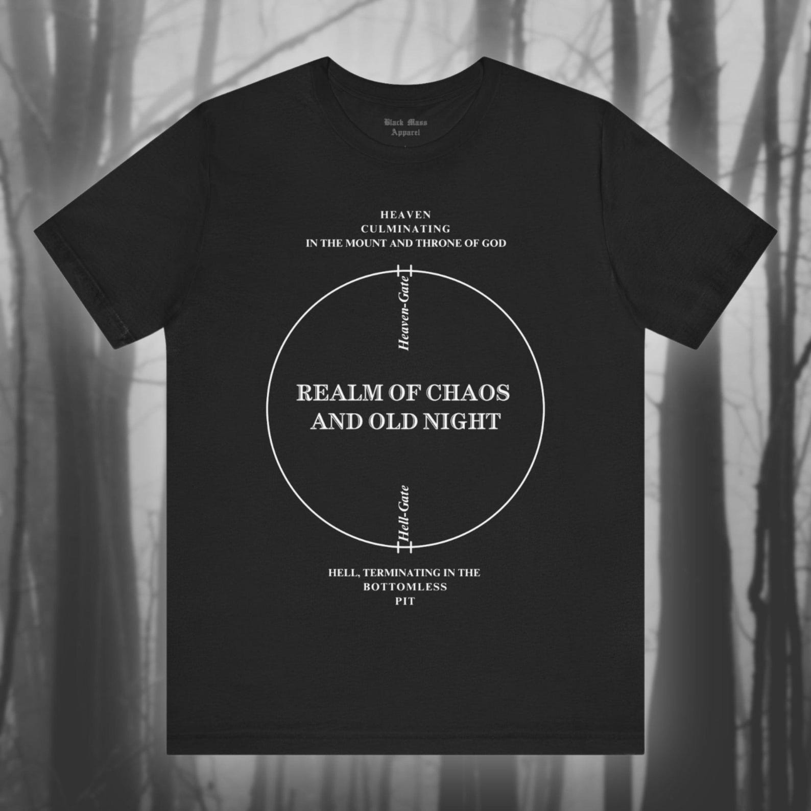 Realm of Chaos, Paradise LosT-Shirt, John Milton T-Shirt, Astrology, Heaven and Hell, Gothic Fashion Unisex Jersey Short Sleeve Tee S