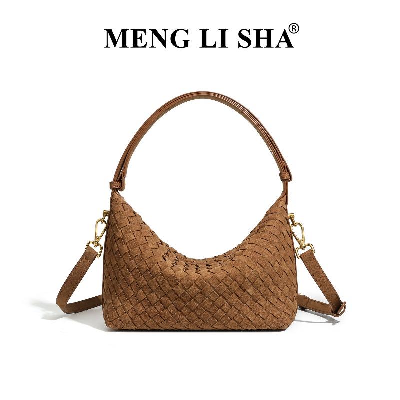 OEM hand-woven lunch box bag versatile large-capacity handbag casual fashion shoulder messenger bag
