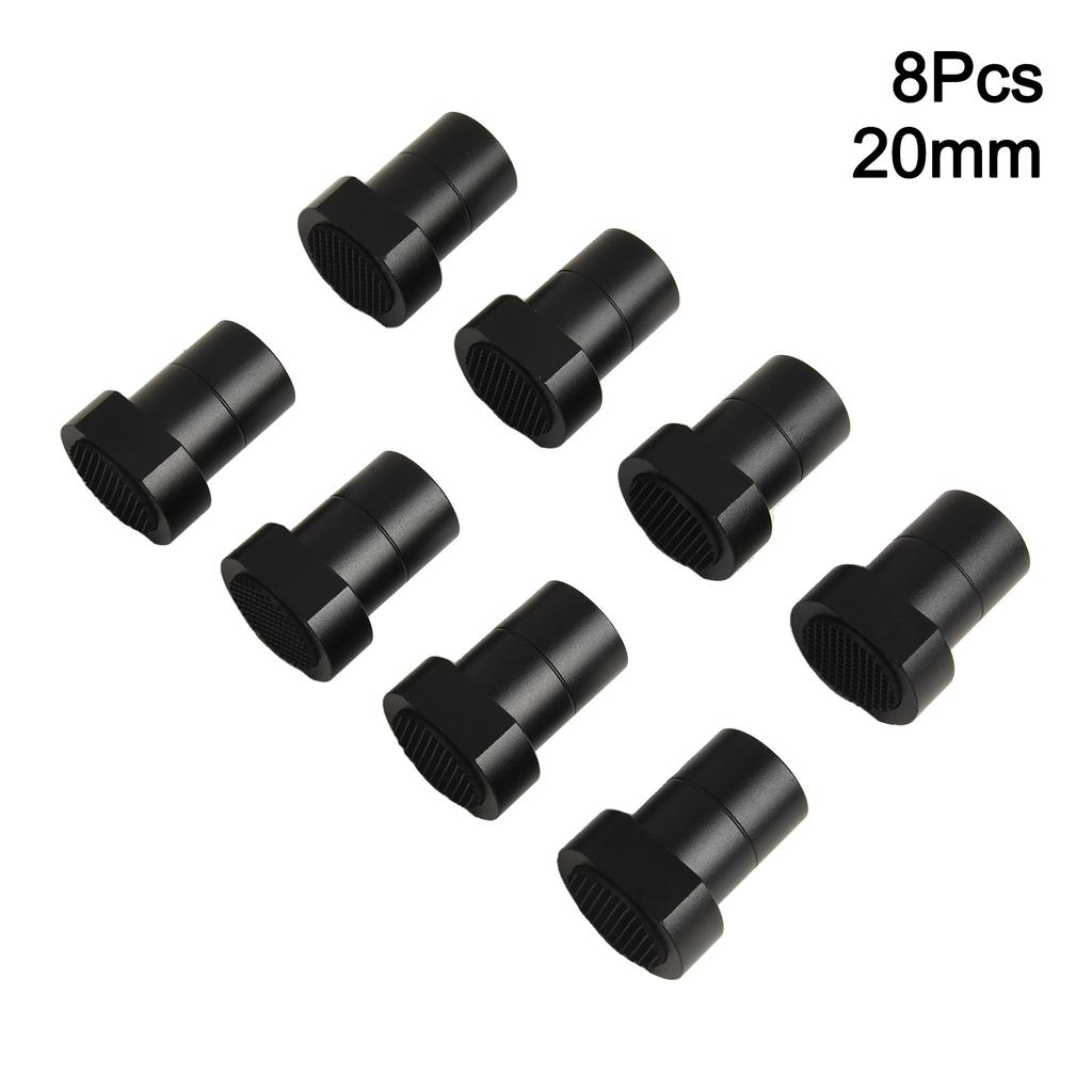 8pcs 19/20MM Woodworking Table Limit Tenon Aluminium Alloy Hooks Dog Clamp Woodworking Table Clamping Workbench Stopper