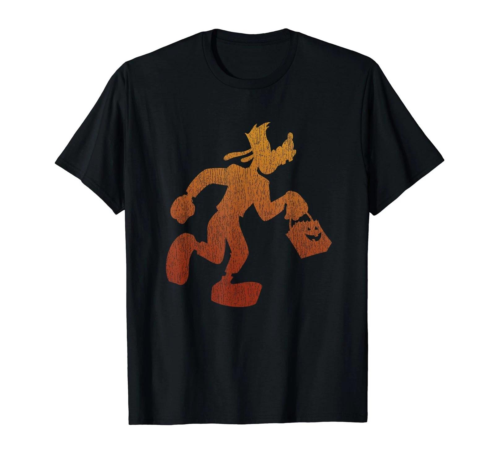 Disney Goofy Trick Or Treat Silhouette T-Shirt_ XL