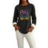 Women's Sweatshirt Halloween Print Round Neck Long Sleeve Casual Winter Top