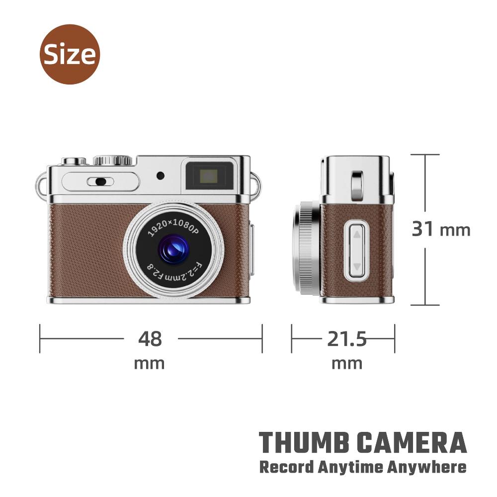 Retro Digital Camera - 1080P Video Recorder, LED Fill Light, 0.96-Inch IPS Screen, Portable Video Cam