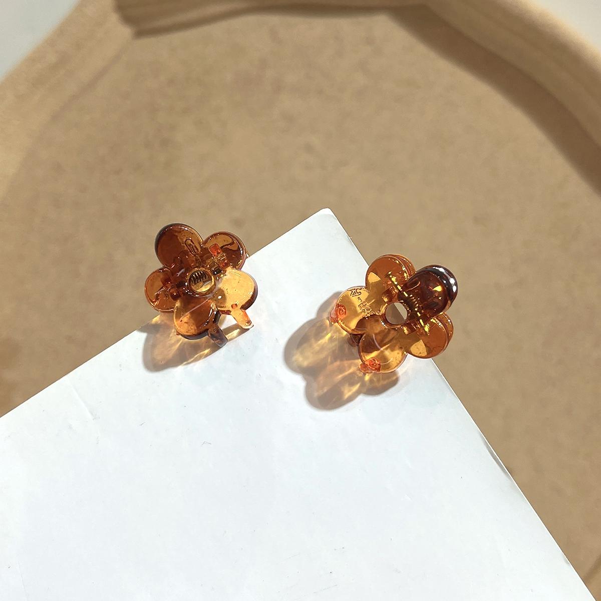 

2 шт., акриловые цветочные мини-коготь для волос для женщин, девушек, макияж, заколки для волос, аксессуары для волос, зажим для волос, головные уборы коричневый