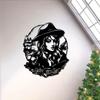 1pc Pirate Woman Ship Metal Wall Art, Nautical Female Figure Iron Sculpture, Outdoor Garden Fence Decor for Halloween Pirate Festival, Durable Gift