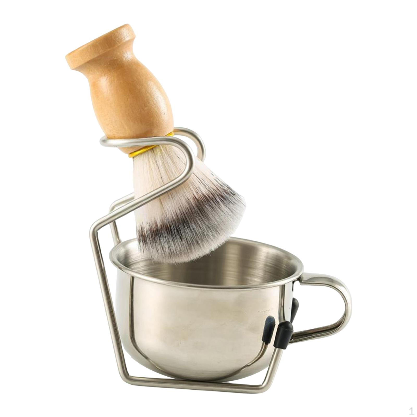 

Набор для мужчин, включающий мыльницу, помазок и подставку из нержавеющей стали Style B