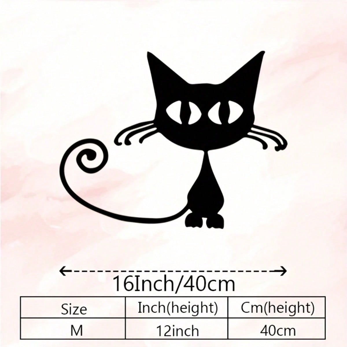 Vintage Iron Wall Art Cat Mother Kitten Silhouette Rust Proof Christmas Home Decor Gift разноцветный