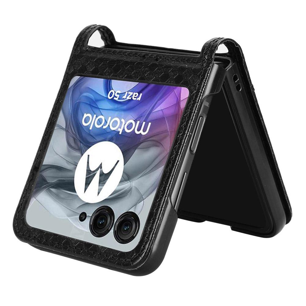 For Motorola Razr 60/Razr 50 5G Phone Case with Card Holder Imprinted Dot Pattern Leather Phone Cover