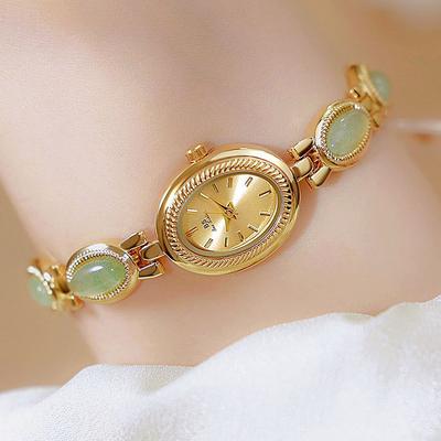 Ovales Strass-Damen-Armbanduhren Top-Marke Luxus Für Damen Armbanduhren Gold relogio feminino Dropshipping Mode
