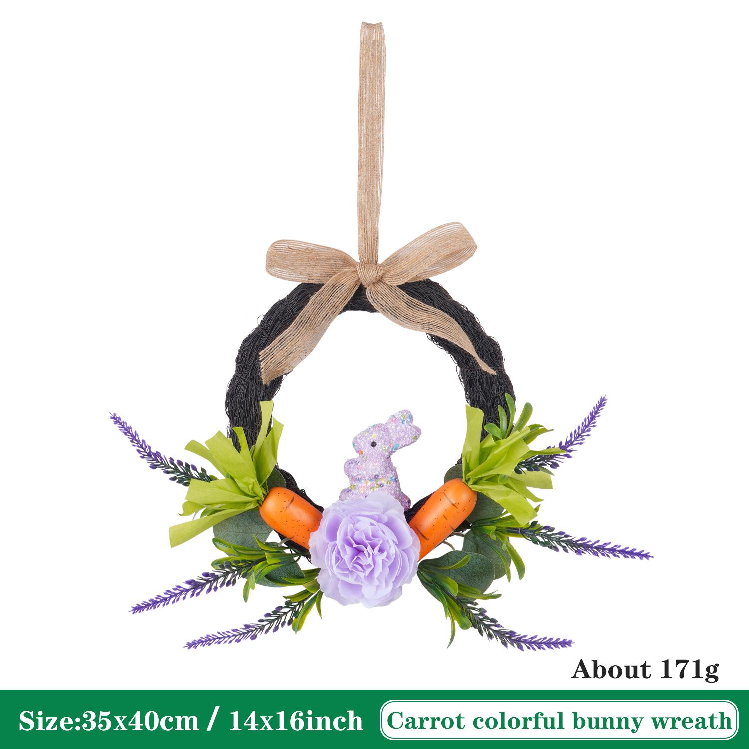 Easter Rabbit and Egg Wreath - Outdoor Garden Party Ornament