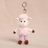 Cute Cartoon Plush Sheep Keychain Soft Fluffy Fabric Bag Charm for Women Girls Backpack Pendant Creative Gifts