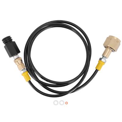 G5/8-14 CO2 Universal External Hose Adapter 1.5 M Soda Black Hose CO2 Cylinder Refill Adapter