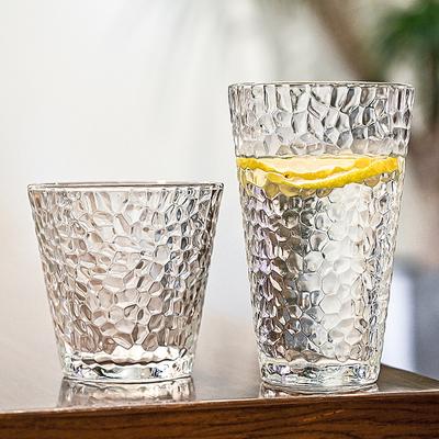 Semplice martello in vetro trasparente in vetro per succo, stoviglie in vetro per vino giapponese