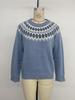 2026 Autumn/Winter Ethnic Style Fair Isle Long Sleeve Round Neck Sweater